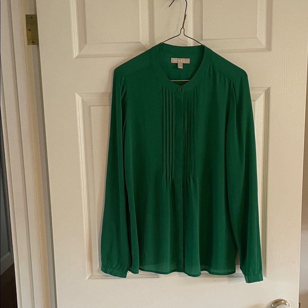 Banana Republic Silk Emerald Blouse